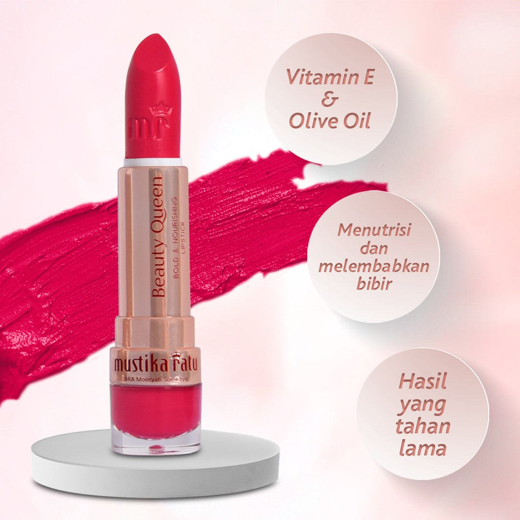Beauty Queen Lipstick shade Royale Fuchsia Mustika Ratu
