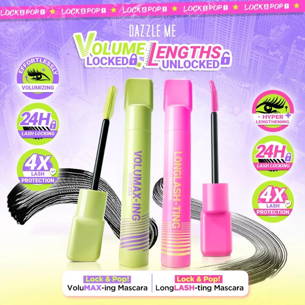 DAZZLE ME Lock & Pop! Duo Mascara Series VoluMAX-ing and LongLASH-ting Mascara