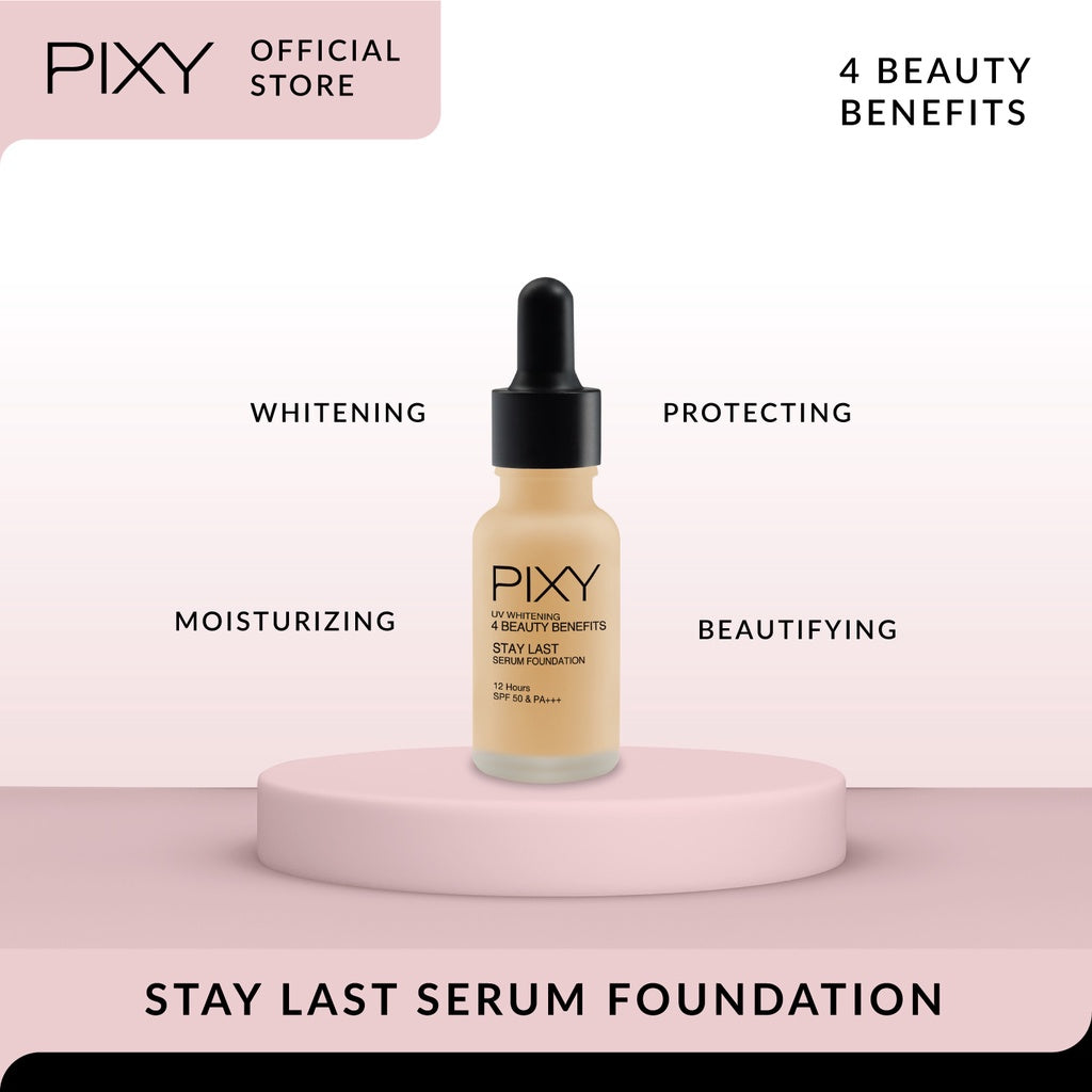 PIXY Stay Last Serum Foundation 4 Beauty Benefits 03 Natural Beige