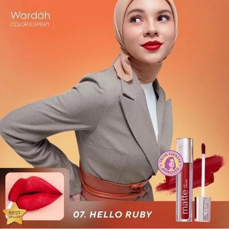 Wardah Exclusive Matte Lip Cream Tasya Farasya 21 Creampuccino 18 Shades SPF20 PA++ Non-Dry Formula High Pigmented Cream Texture