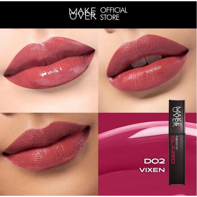 MAKE OVER Powerstay GLAZED LOCK LIP PIGMENT NEW! Lip Gloss yang Transferproof