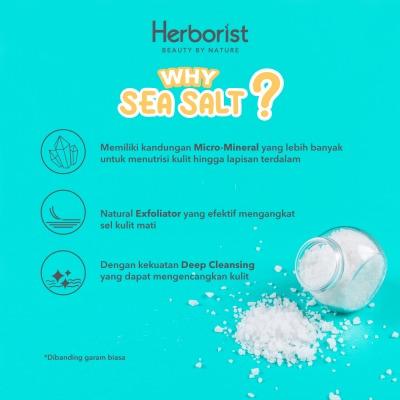 Herborist Body Scrub – Sea Salt & Volcanic Mud 200g | Detoxifying Natural Scrub with Deep Cleansing Minerals | Smooth, Purified & Radiant Skin