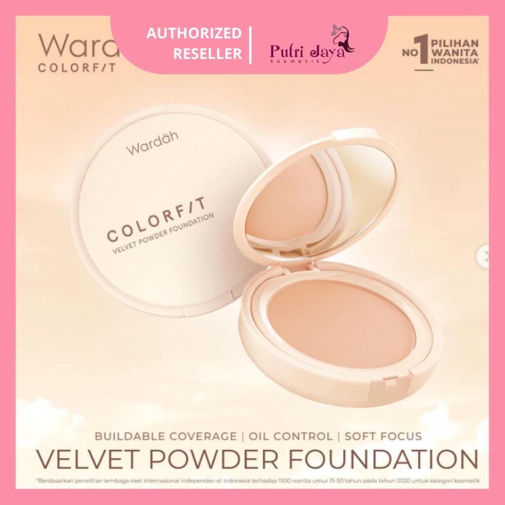 Wardah Colorfit Velvet Powder Foundation 11g – Two Way Cake for Smooth Matte Finish