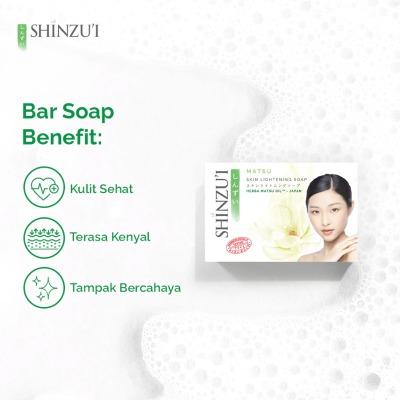 Shinzu’i Skin Lightening Bar Soap Matsu 3x100g – Natural Herbal Whitening Soap with Herba Matsu Oil & Moisturizer