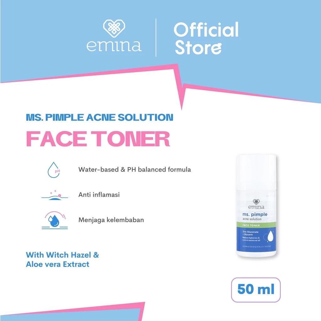 Emina Ms. Pimple Acne Solution Face Toner - Moisturizing Facial Toner with Witch Hazel & Aloe Vera for Acne-Prone Skin Care