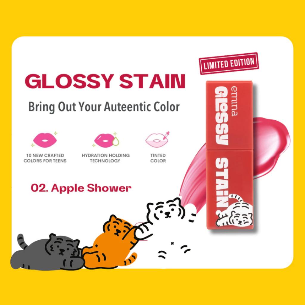 EMINA - Glossy Stain Lip Tint | Lightweight Long Lasting Lip Stain