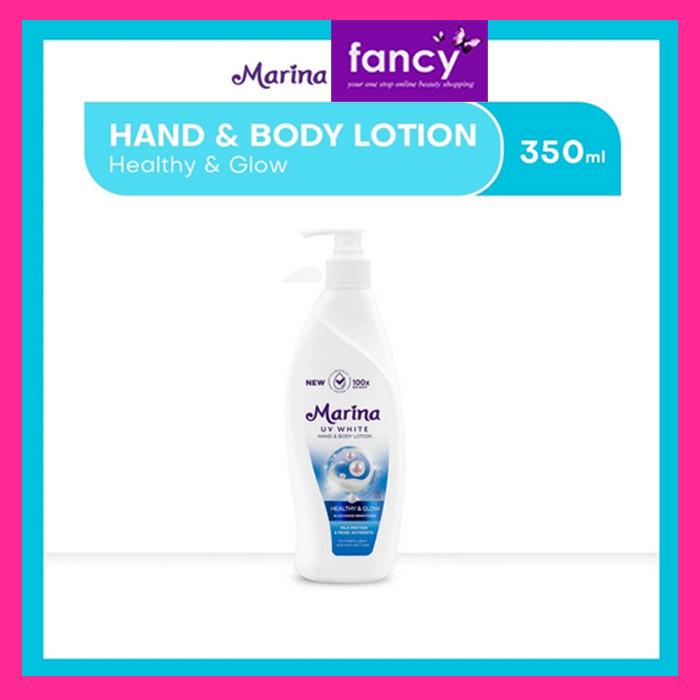 Marina Hand Body Lotion UV White 350ml PUMP XL / 460ml XXL Healthy Glow / Bright Nourish | Lotion Mencerahkan Kulit Sehat