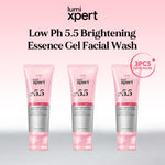 Lumixpert Low pH 5.5 Brightening Essence Gel Facial Wash Cleanser Instant Glow,Pencuci Wajah Brightening Pembersih Pori