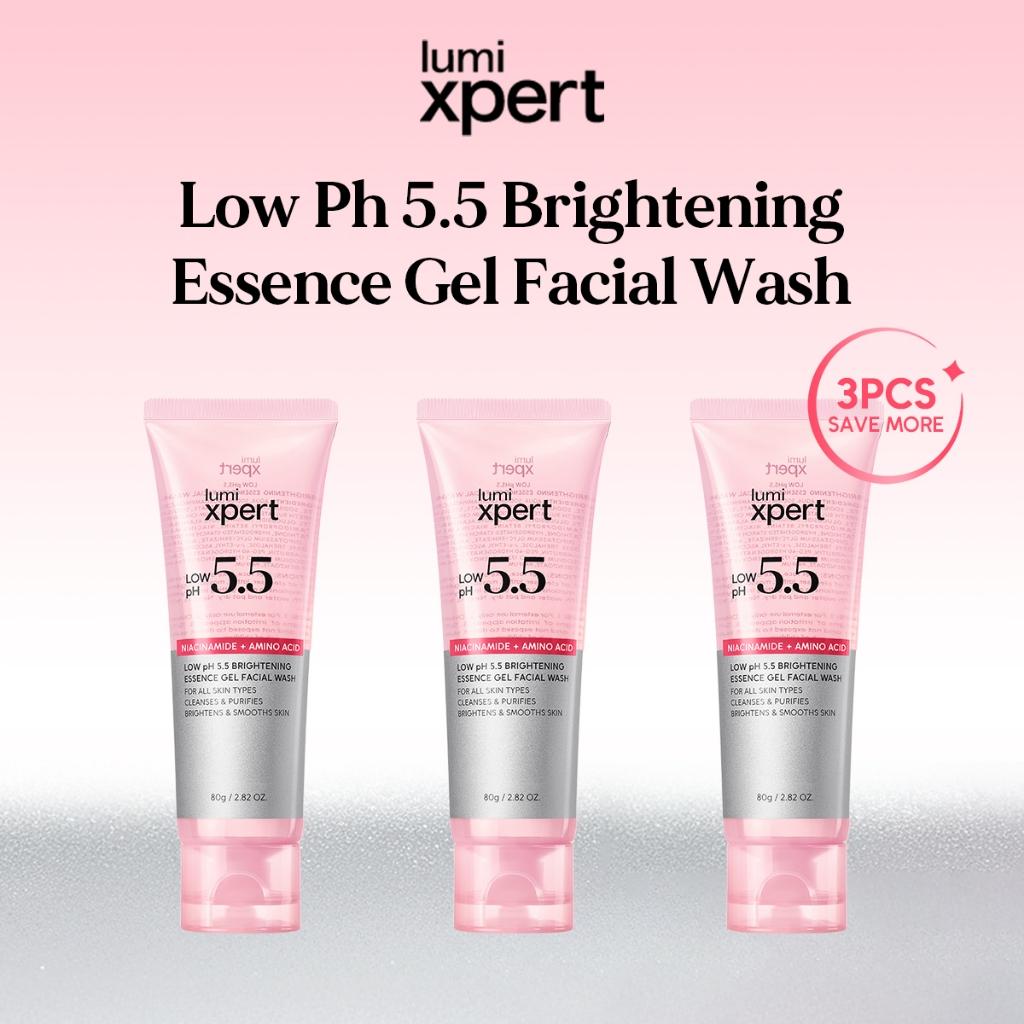 Lumixpert Low pH 5.5 Brightening Essence Gel Facial Wash Cleanser Instant Glow,Pencuci Wajah Brightening Pembersih Pori