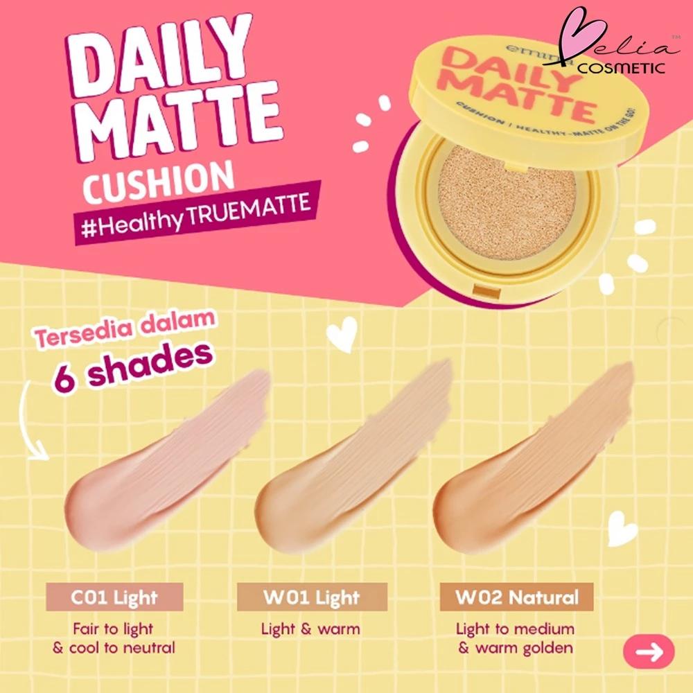 Belia EMINA Daily Matte Cushion 15g  Cushion SPF 25 PA++  Oil Control Agent  Bb Cream  Powder  Foundation  Bpom