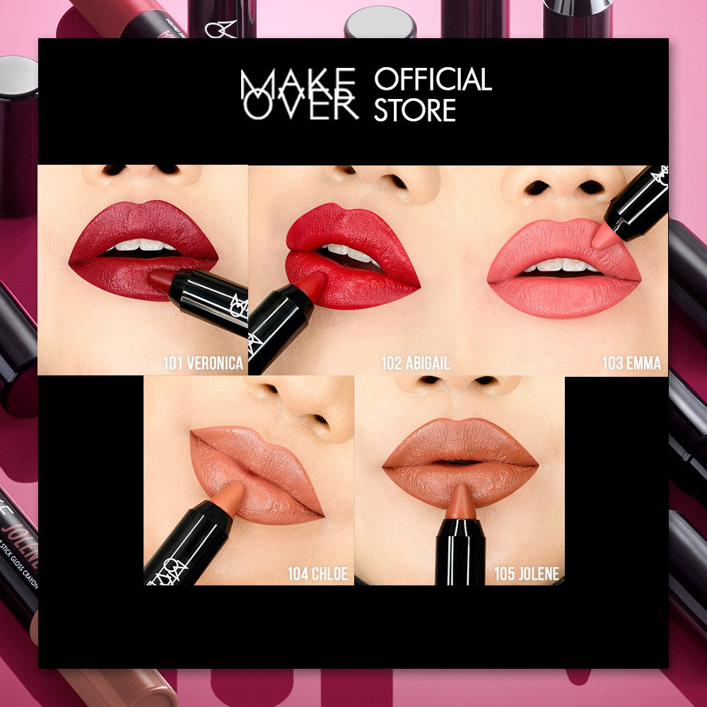 [PRE-ORDER] MAKE OVER Color Stick Gloss Crayon 3 g - Lipstick Gloss