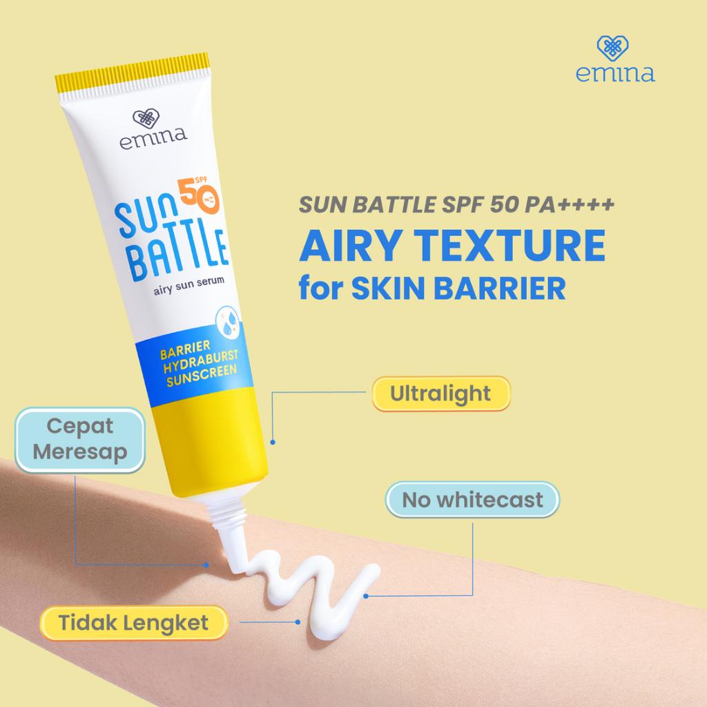 Emina Sun Protection & Sun Battle SPF Series | SPF 30 / SPF 45 / SPF 50 PA+++ | Serba Ada