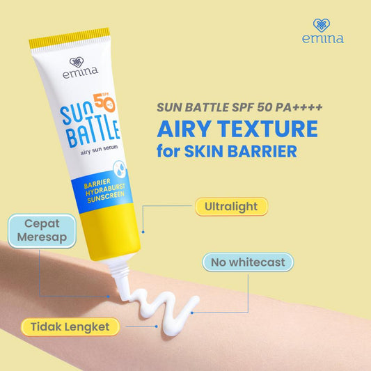 Emina Sun Protection & Sun Battle SPF Series | SPF 30 / SPF 45 / SPF 50 PA+++ | Serba Ada