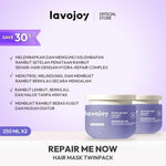 [NEW LAUNCH]  Lavojoy Repair Me Now Hair Mask Iris Garden 250ml | Halus & Berkilau Tanpa Lepek | Multi-Layering Repair With 3×Keratin + 3×Collagen + 15× Amino Complex + Argan + Macadamia Oil + Peptide Hydra-Repair