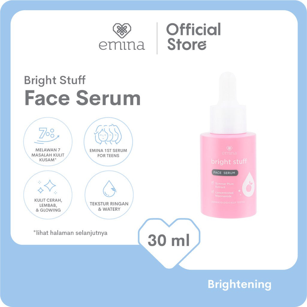 Emina Brighter Skin Package (Face Serum & Face Toner) - Paket Perawatan Mencerahkan Anti Kusam