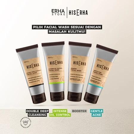 HIS ERHA Double Deep Cleansing Facial Wash: Your Go-To for a Clean Face 100g