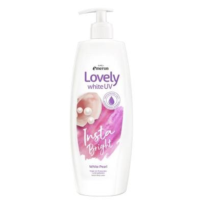 Emeron Lovely White UV Insta Bright Body Lotion – White Pearl 500ml | Instant Brightening Glow with UV Protection | Deep Hydration for Smooth, Radiant Skin