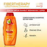 PAKET ISI 3 - Makarizo Hair Energy Fibertheraphy Conditioning Shampoo Olive 330 mL