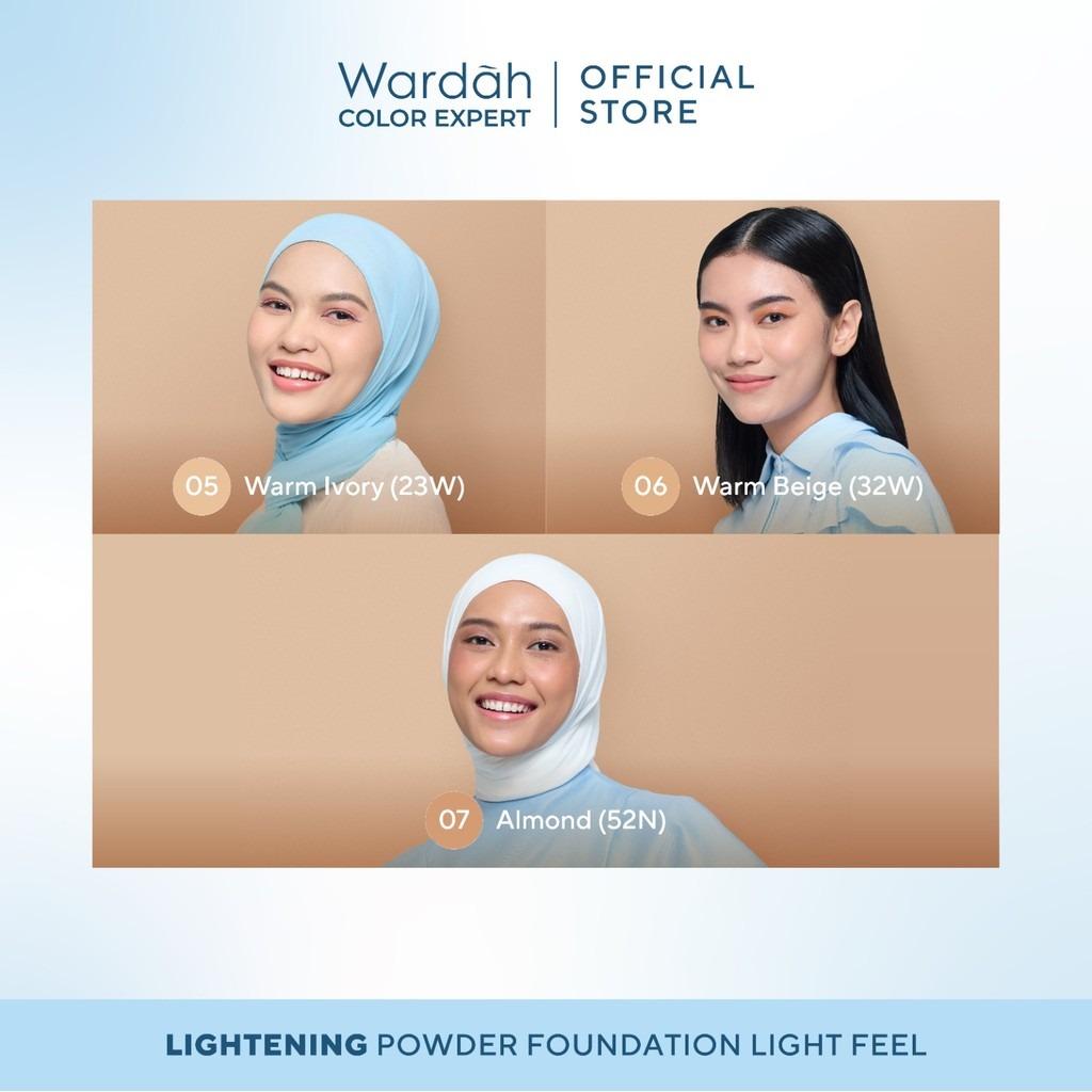 WARDAH Lightening Powder Foundation Refill Make Up – Lightweight Two-Way Cake with Glowing Matte Finish (12g)