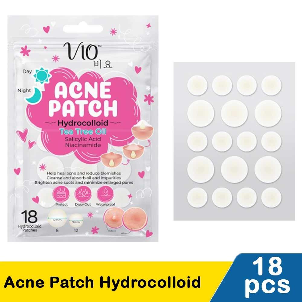Vio Acne Patch Hydrocolloid 18’s – Day & Night Spot Care for Fast, Invisible Healing ️