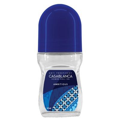 Casablanca Men’s Roll-On Deodorant Ambitious Blue 50 ml – Long-Lasting Freshness & Bold Masculine Scent