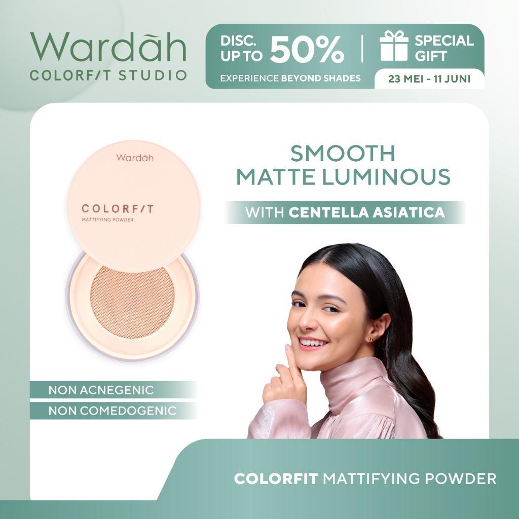 Wardah Colorfit Mattifying Loose Powder | SPF 30 PA++ | Oil Control & Transferproof | 12H Matte Finish |