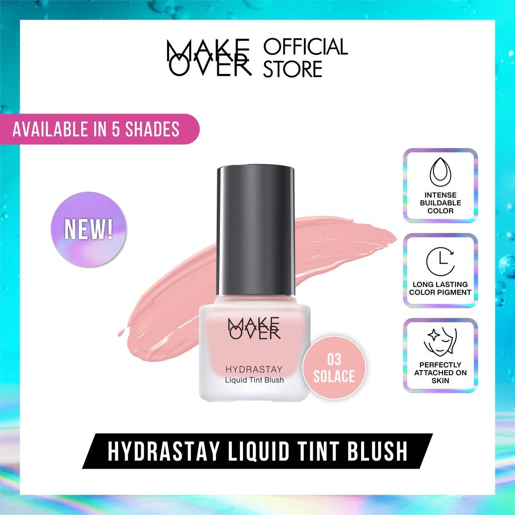 [SPECIAL 11.11] MAKE OVER Hydrastay Liquid Tint Blush - Blush On Intense Cream Blush Blendable Hasil Natural Lembab Hydrating Tampilan Segar Fresh Merona Tahan Lama BEST SELLER Cheek Blush Blushon Liquid Blush Lebaran Raya