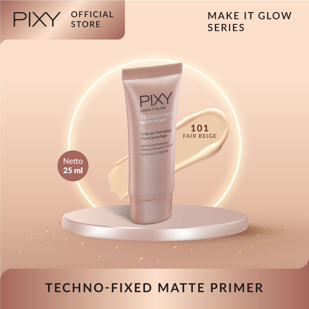 PIXY Make It Glow Techno Fixed Matte Primer 101 Fair Beige