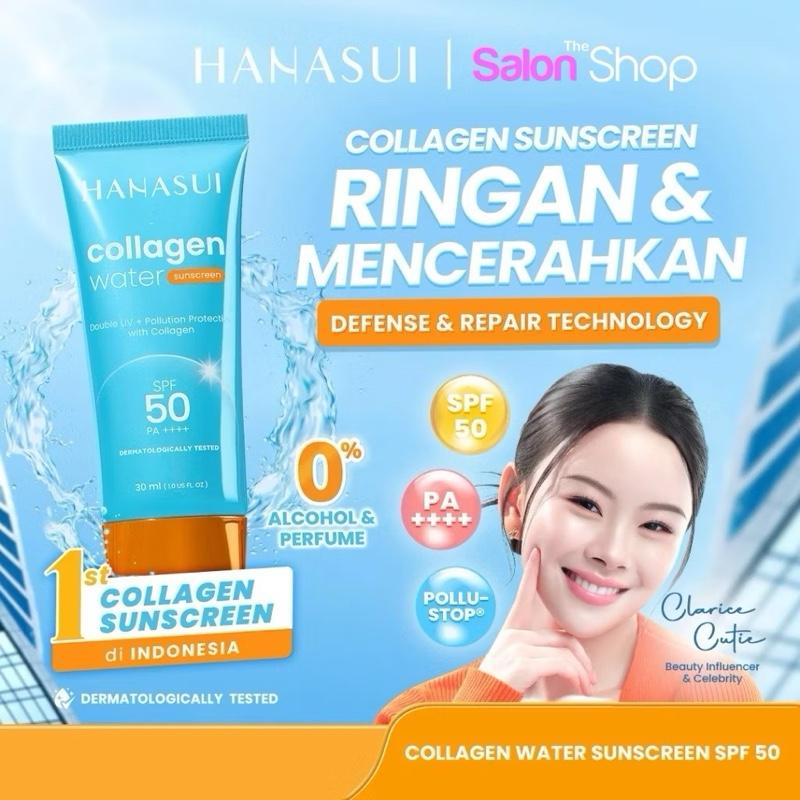 Hanasui Collagen Water Sunscreen SPF 50 – Hydrating Sun Protection for Radiant Skin (30ml)