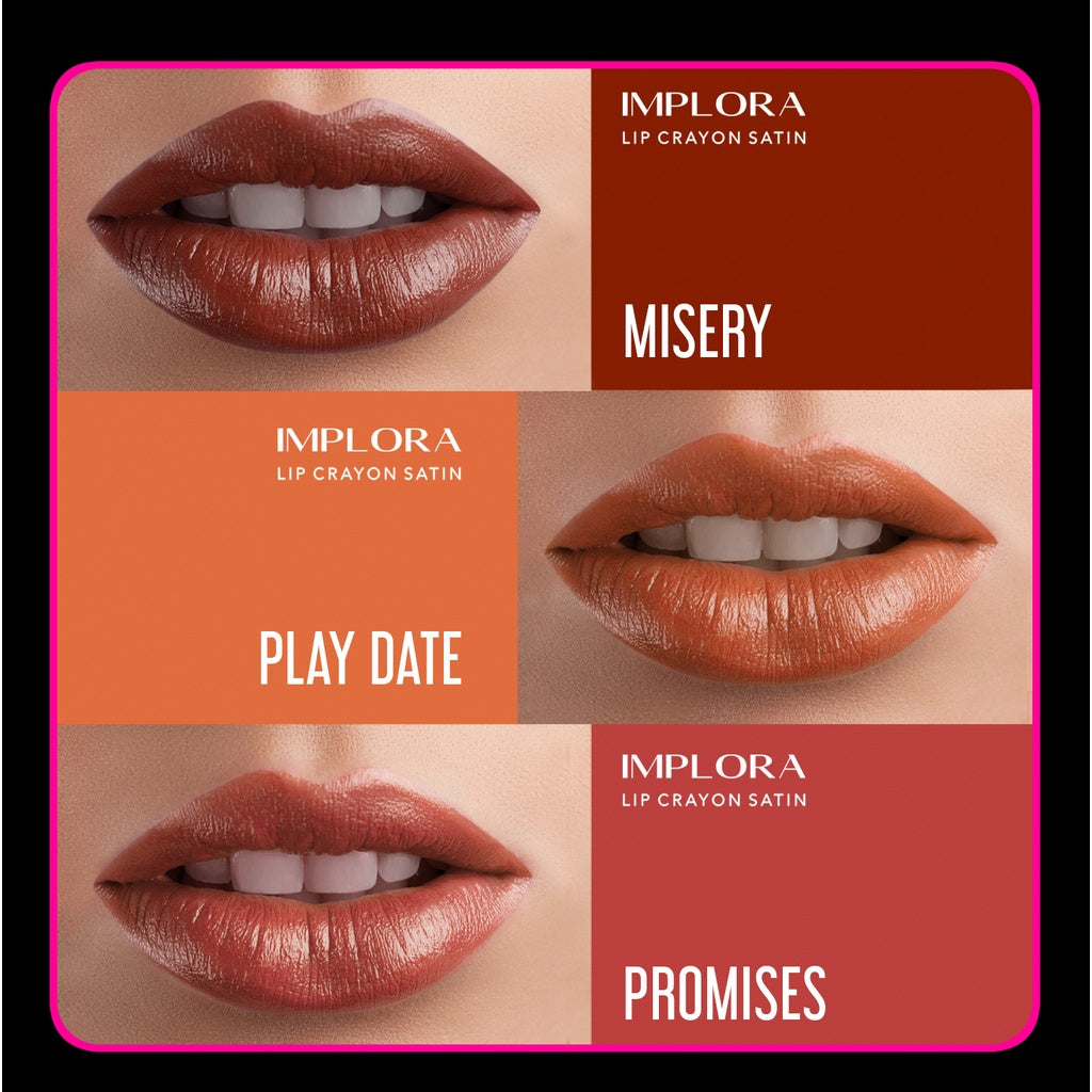 Implora Lip Velvet + Lip Crayon Satin