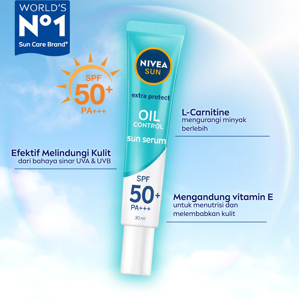 NIVEA SUN Face Serum Oil Control SPF50 PA+++ + Micellar Water Oil & Acne Care