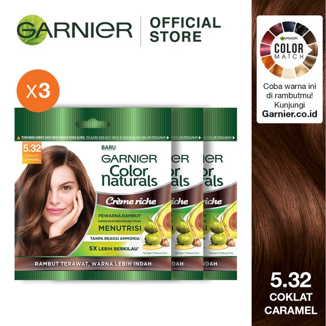 Garnier Color Natural Express Coklat Karamel x 3 Pcs