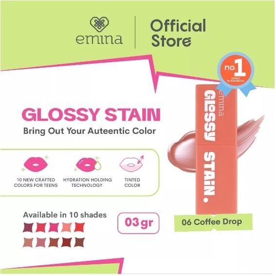 EMINA - Glossy Stain Lip Tint | Lightweight Long Lasting Lip Stain