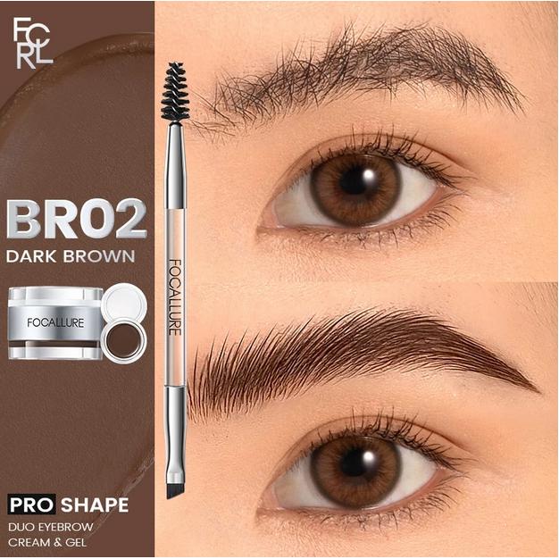 FOCALLURE Brow Cream Gel FA23 – Waterproof Eyebrow Pencil & Gel for Defined Brows