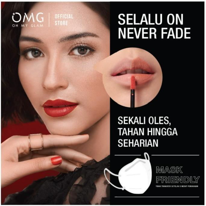 OMG Oh My Glam Matte Tahan Lama Kiss Lip Cream 3.5g Lip Cream Matte