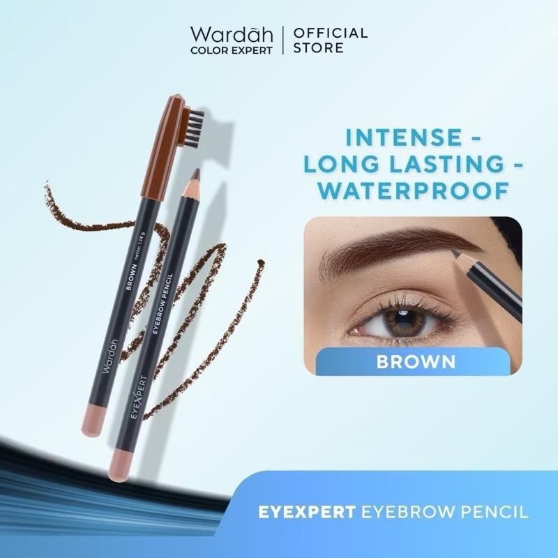 Wardah EyeXpert Precise Brow Definer | Long-Lasting Pigmented Eyebrow & Eyeliner Pencil for Flawless Eye Look