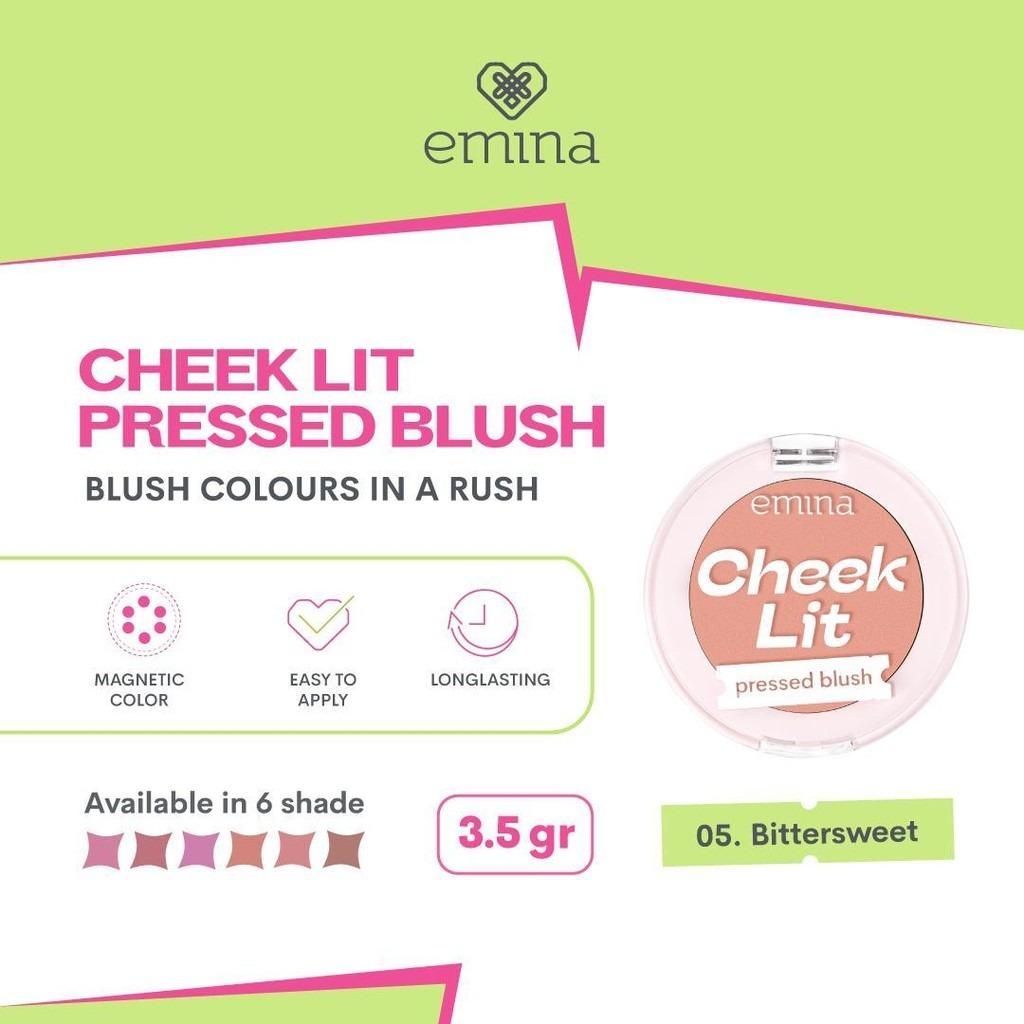Emina Cheek Lit Pressed Blush x Muzik Tiger 3.5g – Cute Matte Blush with Natural Glow for Daily Looks