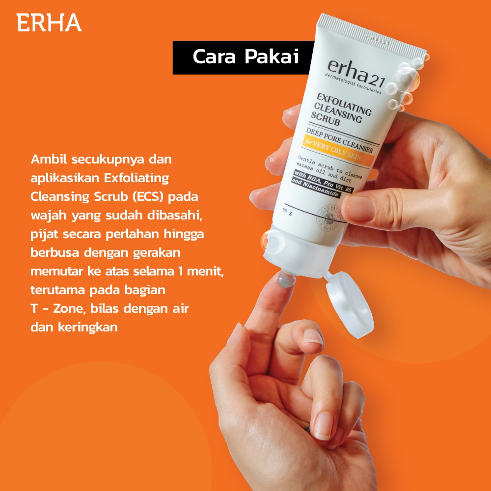 Exfoliating Cleansing Scrub with BHA, Pro Vit. B5 & Niacinamide 60g - Sabun Wajah Berminyak
