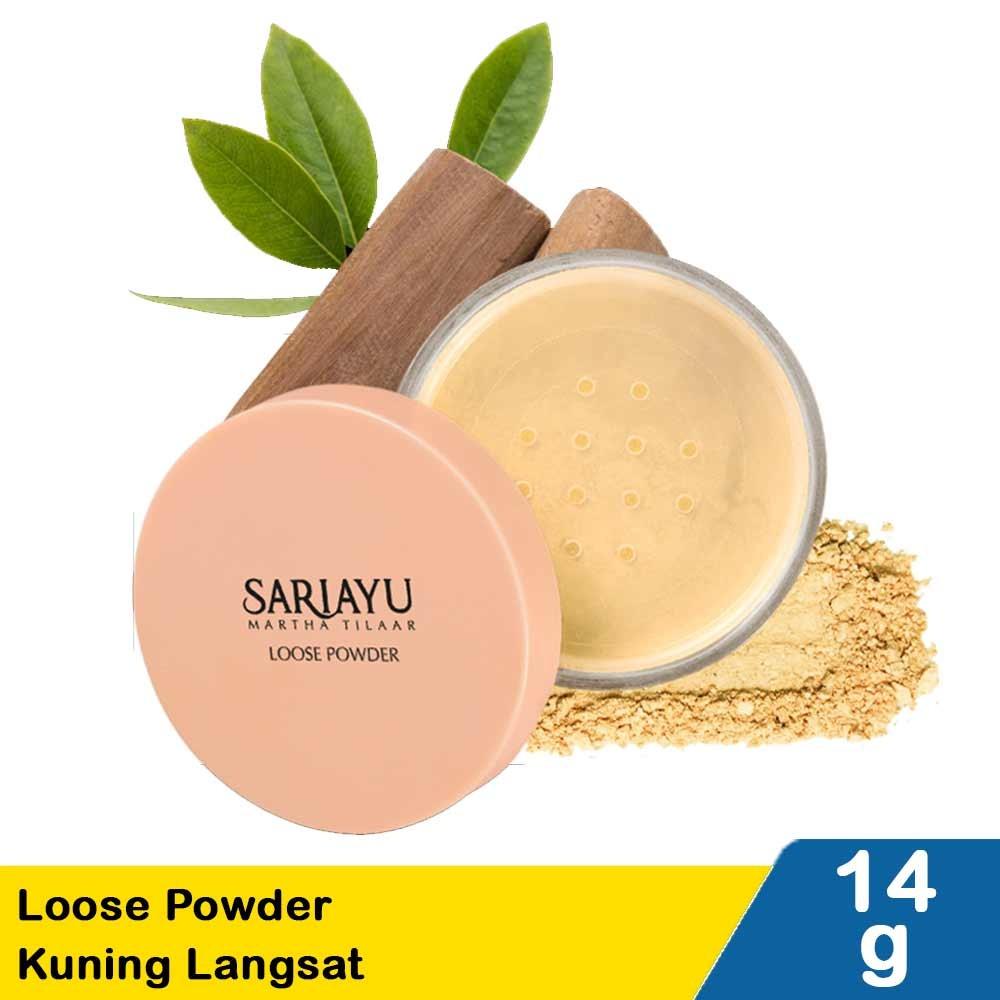Sariayu Loose Powder Kuning Langsat 14g | Natural Matte Finish for Medium-Light Skin Tone