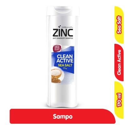 Zinc Anti Dandruff Shampoo Clean Active with Sea Salt – 170ml Deep Clean & Refreshing Scalp Care | Purifies from Dirt, Oil & Dandruff