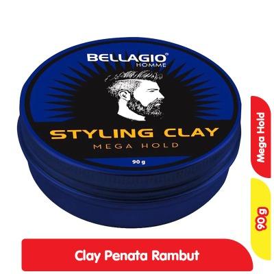 Bellagio Homme Clay Mega Hold – 90g Strong Hold • Matte Finish • Easy Wash Formula