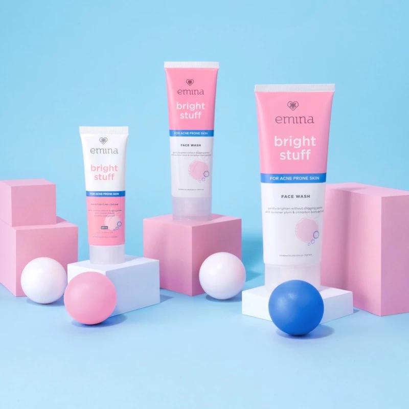 Emina Bright Stuff for Acne-Prone Skin Moisturizing Cream 20 mL - Brightening Moisturizer for Acne-Prone Skin