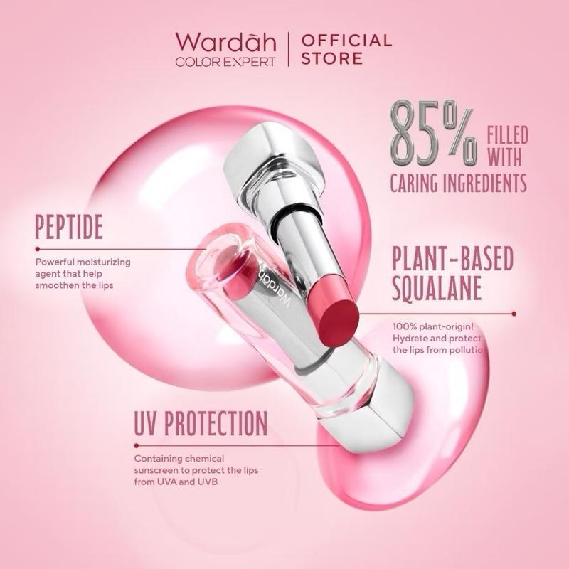 Wardah Glossicle Peptide Lip Tint Balm – Peptide-Powered Glossy Lip Shield with UV Filter