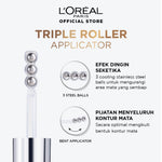 BARU! L'Oreal Paris Triple Roller 2.5% Hyaluron + Caffein Eye Serum Skincare - 20ml (Eye Serum dengan Instant Cooling Effect untuk menyamarkan garis halus dalam 2 minggu)