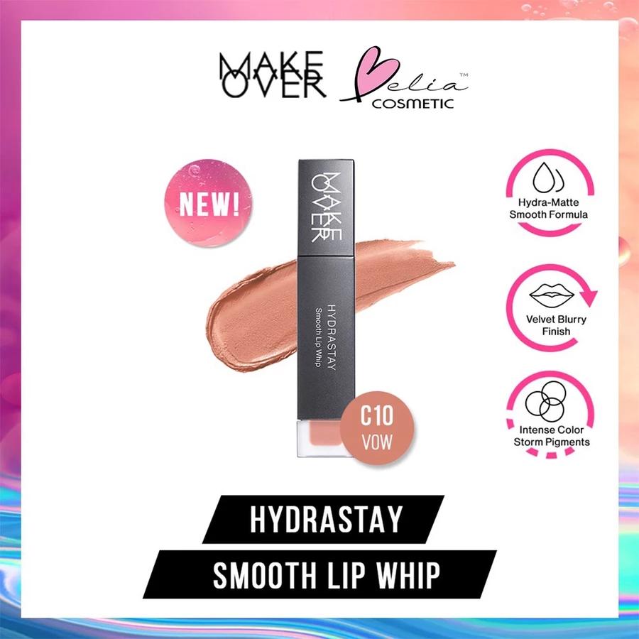 Belia MAKE OVER Hydrastay Smooth Lip Whip  Lip Cream  Lipcream  Hydra Smooth Finish BPOM Makeover