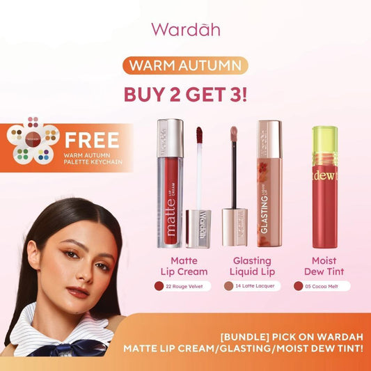 WARDAH Winter Lip Make Up Set – Moist Dew Tint, Glasting Liquid Lip, Matte Lip Cream & Colorfit Lip Mousse for Long-Lasting Elegant Looks