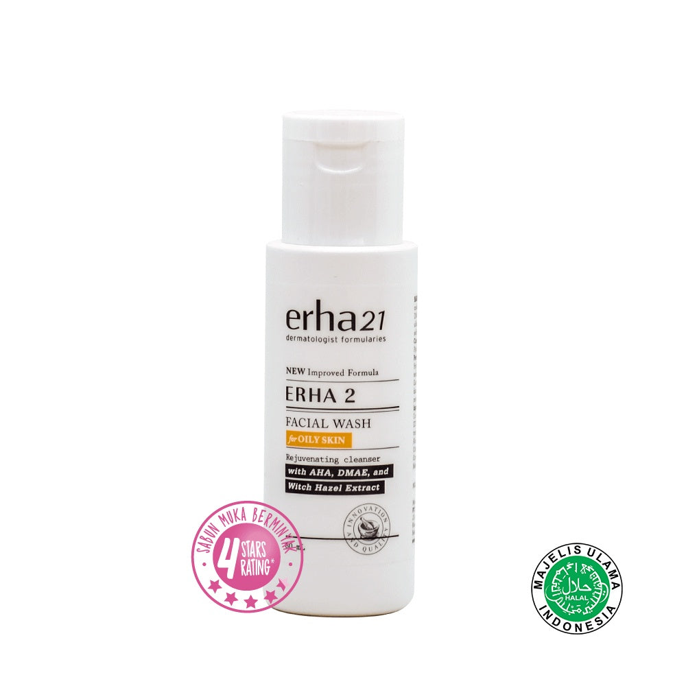 ERHA Bundle ERHA 2 Facial Wash 60ml & ERHA 3 Balancing Toner 60ml -  Sabun & Toner Wajah Berminyak
