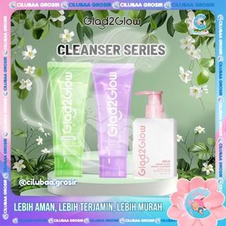 Glad2Glow Cleanser Series Milk Amino Acid Gentle Cleanser for Brightening Blueberry Ceramide Low pH Gel Cleanser for Barrier Care