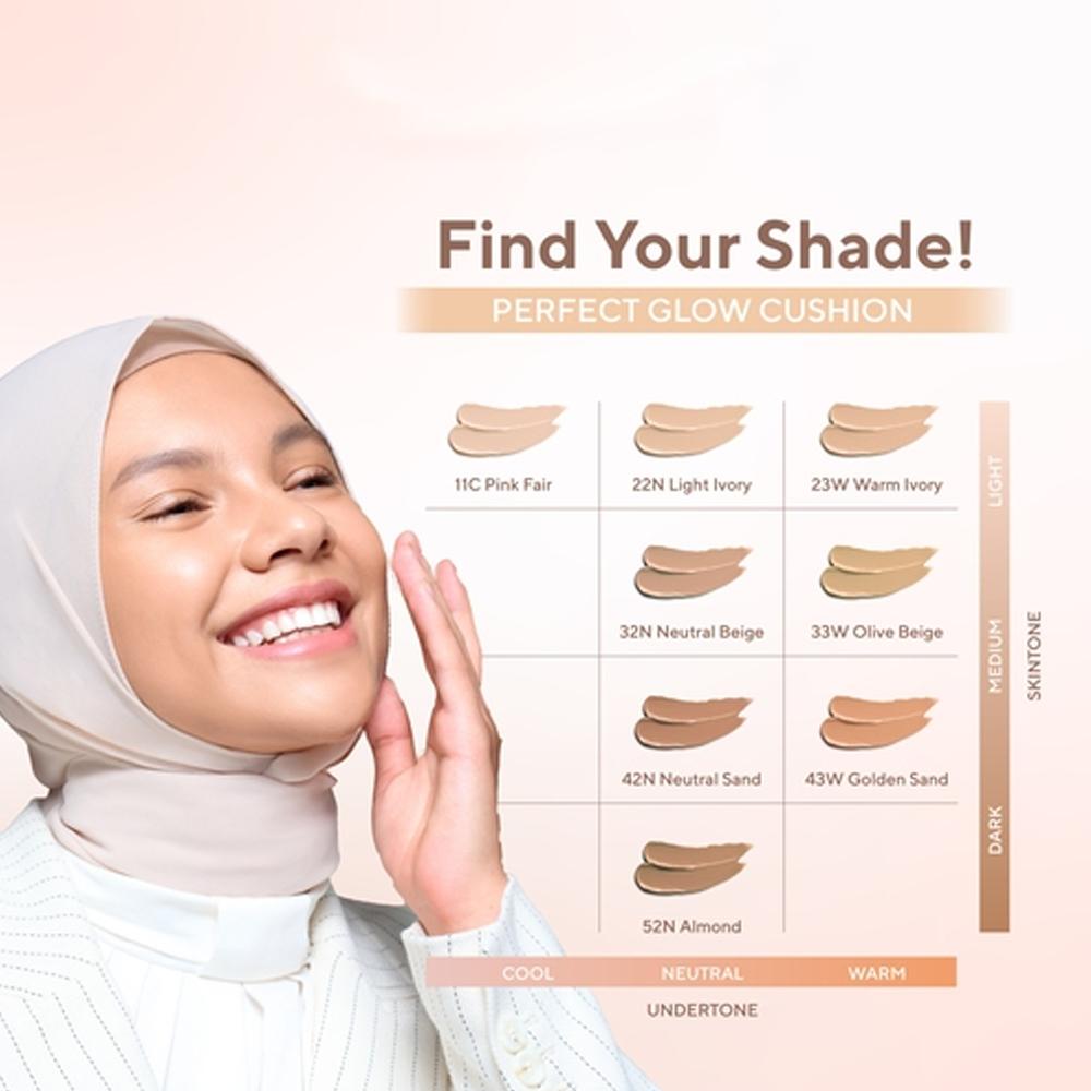 WARDAH Colorfit Perfect Glow Cushion – 12H Wear | Dewy Finish | SPF 33 PA