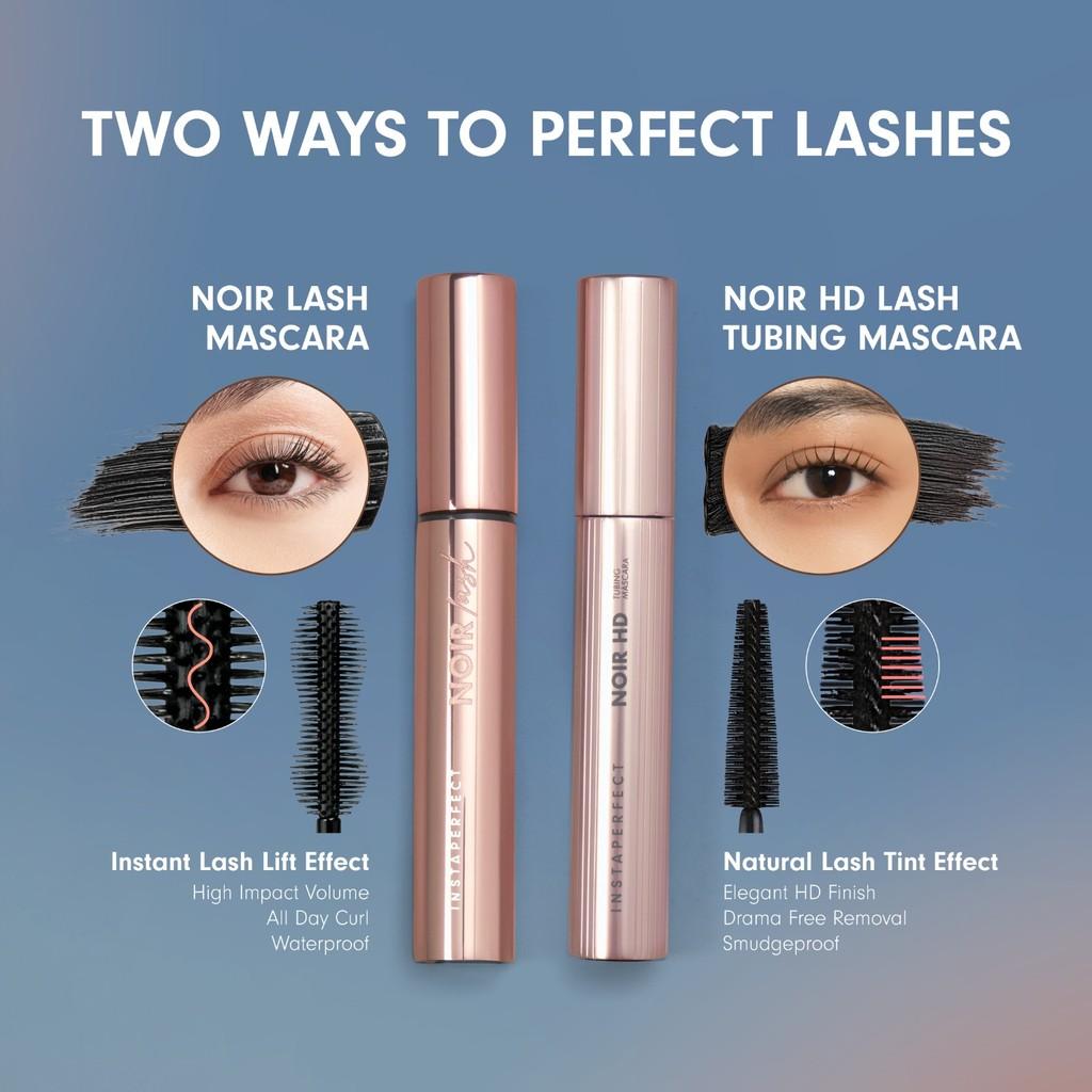 Instaperfect Noir HD Lash Tubing Mascara 6g- Mascara Peel off Bulu Mata High Definition dengan Hasil Lentik Natural